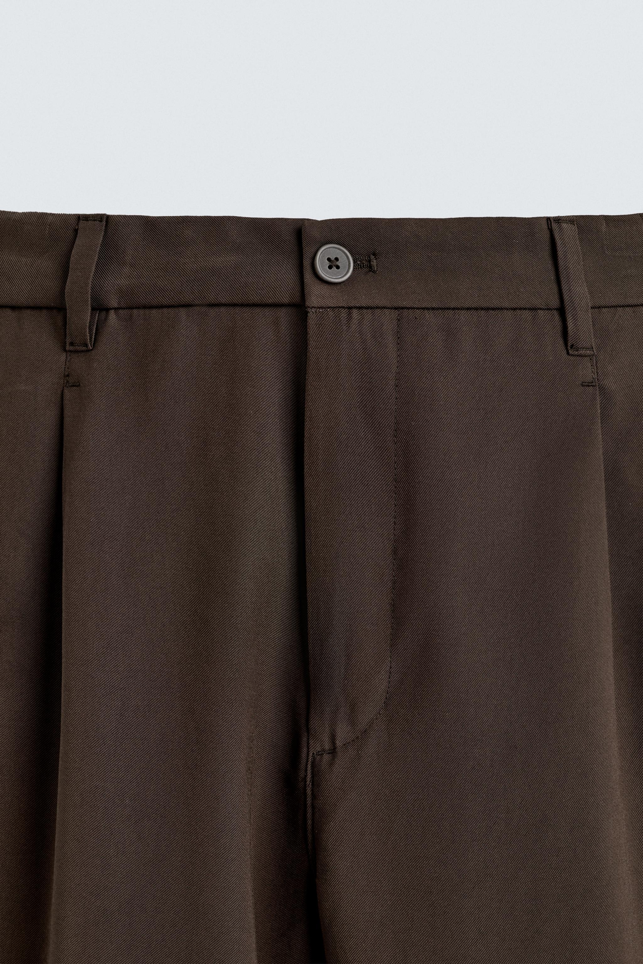 PANTALON FLUIDE COUPE DÉCONTRACTÉE À PLIS